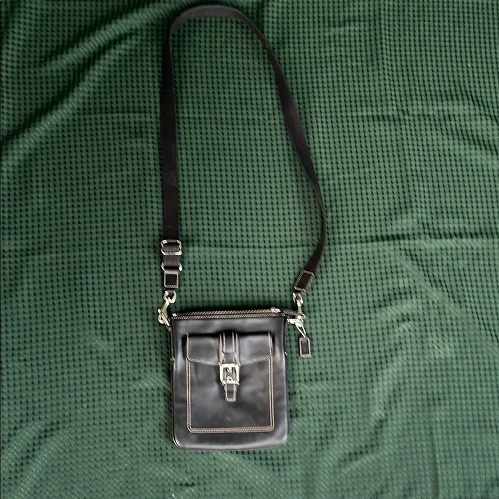 Coach‎ purse Black Leather womens Crossbody Bag soho
